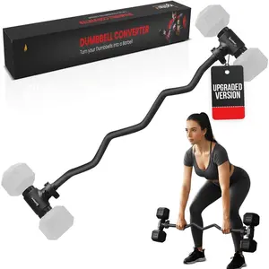 Dumble Barbell Converter - Converts Dumbbells to Barbell - 200 lb Capacity Adjustable Dumbbell Converter - Heavy Duty Strength  for  Gym - Fits  Dumbbell Handles