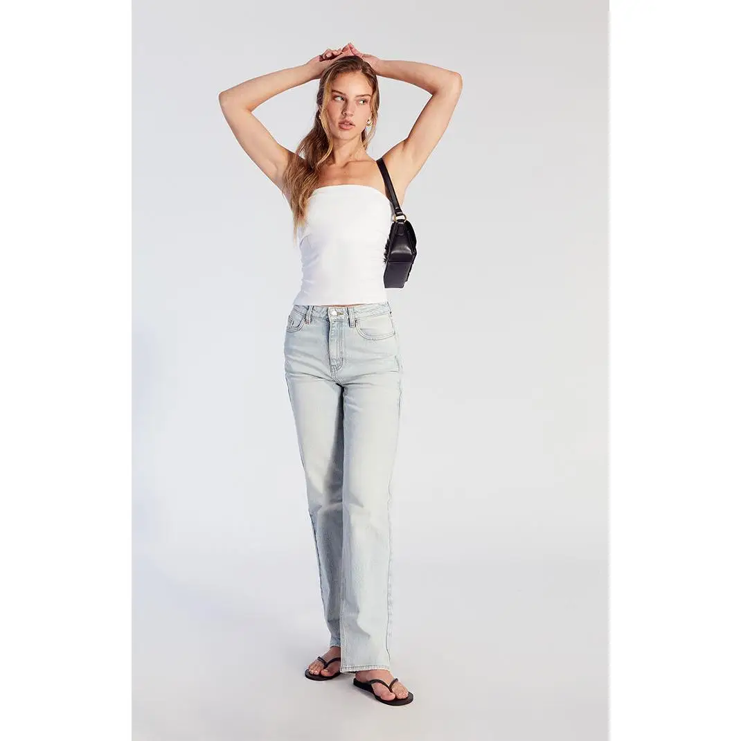 Pacsun Women's '90s Boyfriend Jeans Stretch Light Indigo