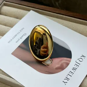 Trend Alert Adjustable Ring for Women - Hypoallergenic Copper Gold Plated Dainty Stackable Jewelry| Artisan Crafted Minimalist Ring| TikTok Famous Everyday Luxury Gift engagementrings promise rings wedding ring smart ring promise ring gf