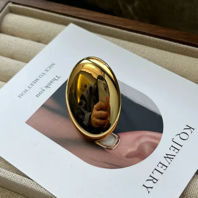Trend Alert Adjustable Ring for Women - Hypoallergenic Copper Gold Plated Dainty Stackable Jewelry| Artisan Crafted Minimalist Ring| TikTok Famous Everyday Luxury Gift engagementrings promise rings wedding ring smart ring promise ring gf