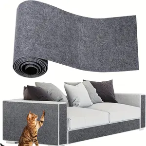 Trimmable Edge Cat Scratch Protector Pad with Nano Tape, Tough Surface, Reposition-Easy Anti-Scratch Mat, Furniture Protector, Ideal for Sofa & Wall Corners, Indoor Cat Scratcher Replacement