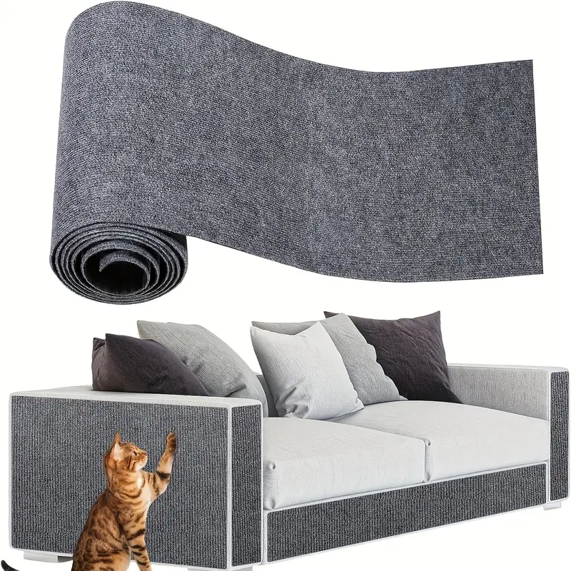 Art Deco Classic Cat Scratching Mat - Tough Material, Stain Resistant, Waterproof, Non-Slip, Fully Trimmable, Peel & Stick Nano Tape, Detachable Repositionable, Door Edge Guard, Indoor-Safe, Reusable, Protects Furniture, Customizable Size/Shape
