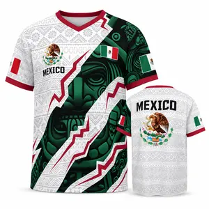 2026 New Mexico Aztec Calendar Soccer Jersey V-Neck All Season Football Jersey For Men Fans Soccer Lover Gift