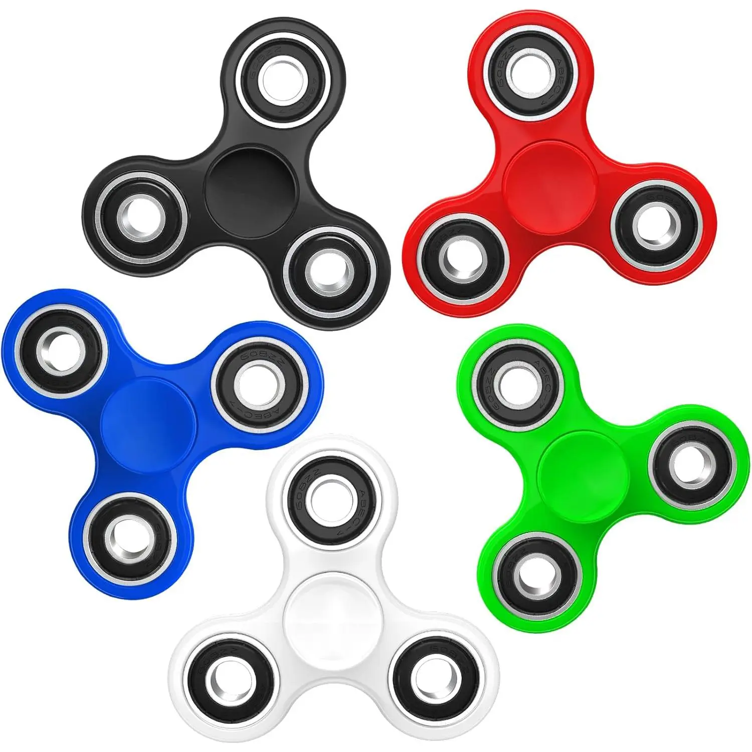 Fidget Spinners 5 Pack - Fidget Toys Sensory Stress Relief Toys for Adults & Kids, Anxiety Reducing Fidget Spinners, Goodie Bag Stuffers for Students, Stress Relief Toys for Calming Down
