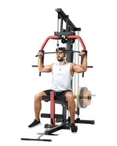 Home Gym, Workout Station with 300LBS Weight Capacity, Multifunctional Home Gym Equipment, Exercise Equipment for Full Body Strength Training Lat Pulldown System Chest Shoulder Trainer