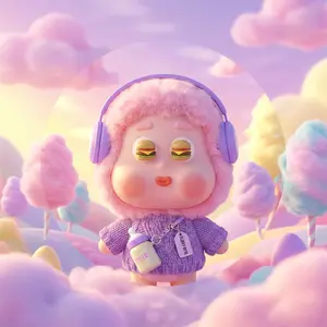 Creative Collection – Cute Gift for Whimsical Fans Romantic Red Painter Plush Doll Knitted Cartoon Figure for Backpack Pendant Vibrant Red Outfit Cuddle Ball focus toy DIY Set