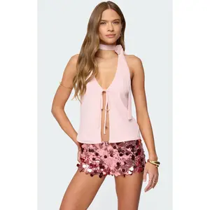 Edikted Women's Rivere Split Front Halter Top