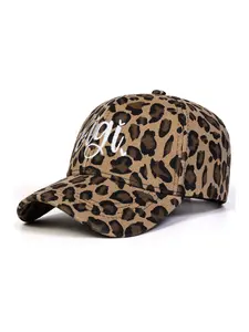 Unisex Gigi Leopard Print Baseball Cap, Adjustable Sun Protection Casual Hat, Suitable for Spring & Fall, Outdoor Travel Beach Vacation