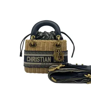 Pre-owned Dior france Crossbody Bags H1 limited edition woven small Princess Diana bag