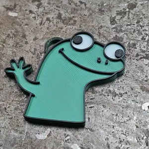 Lizard Meme Keychain - Viral Lizard Character Accessory with Fun Green Design and Waving Hand