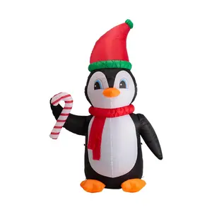 Glitzhome Lighted Inflatable Penguin Décor Open Box