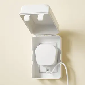 1 count  Proof Electrical Outlet Box Electrical Outlet Cover  Proof Box Plug Cover for  Safety (White)