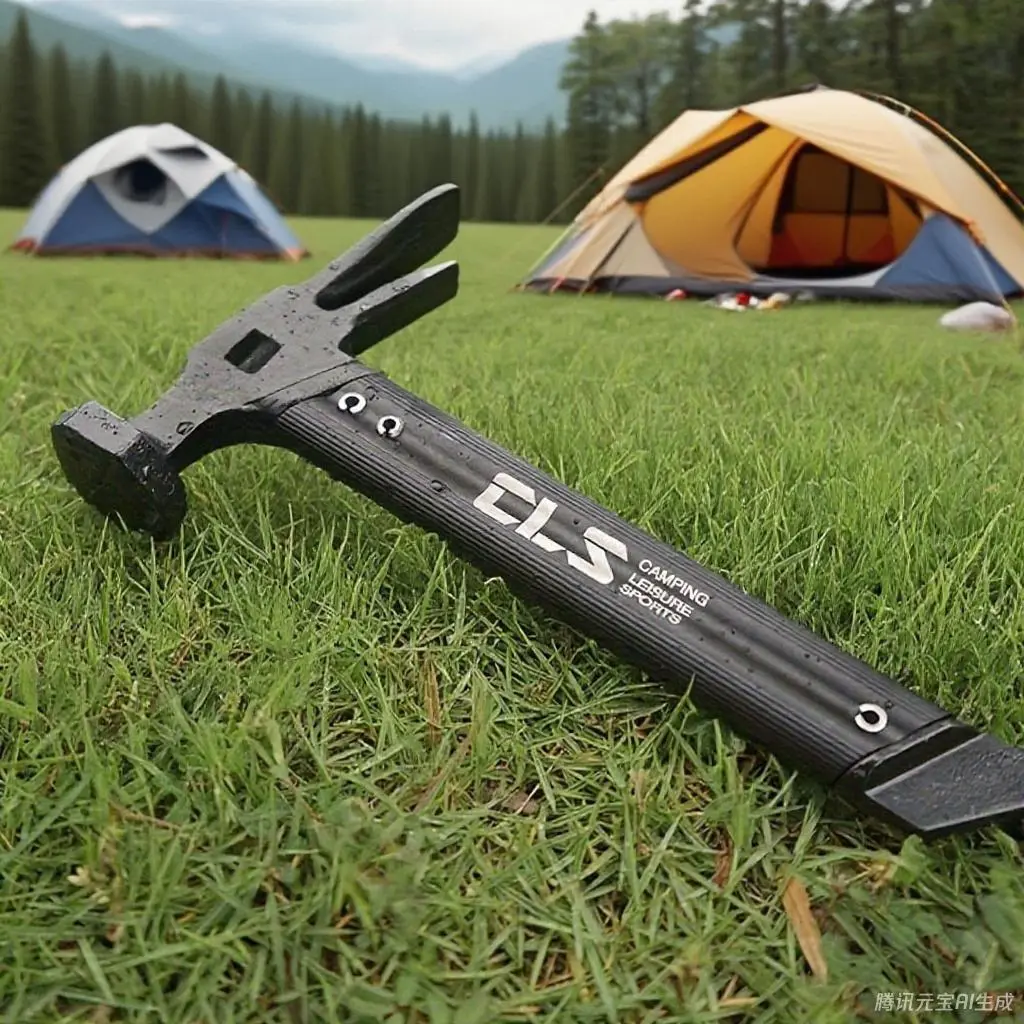 Multifunctional Tent Hammer, Portable Mini Camping Hammer with Stainless Steel & Aluminum Alloy Handle, Outdoor Camping Tool, Camping Accessories, Camping Equipment