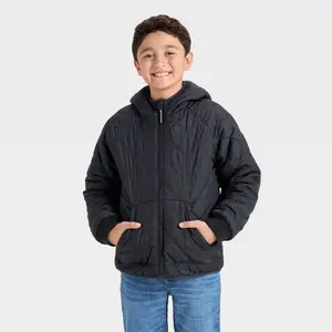 Boys' Hooded Reversible Puffer - Cat & Jack