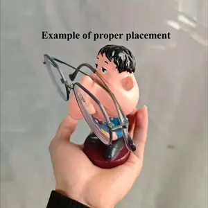 Creative Eyeglass Frame, Cartoon Theme Decorative Glasses, Ideal Gift for Office Desk, No Power Needed, Perfect Office Decoration