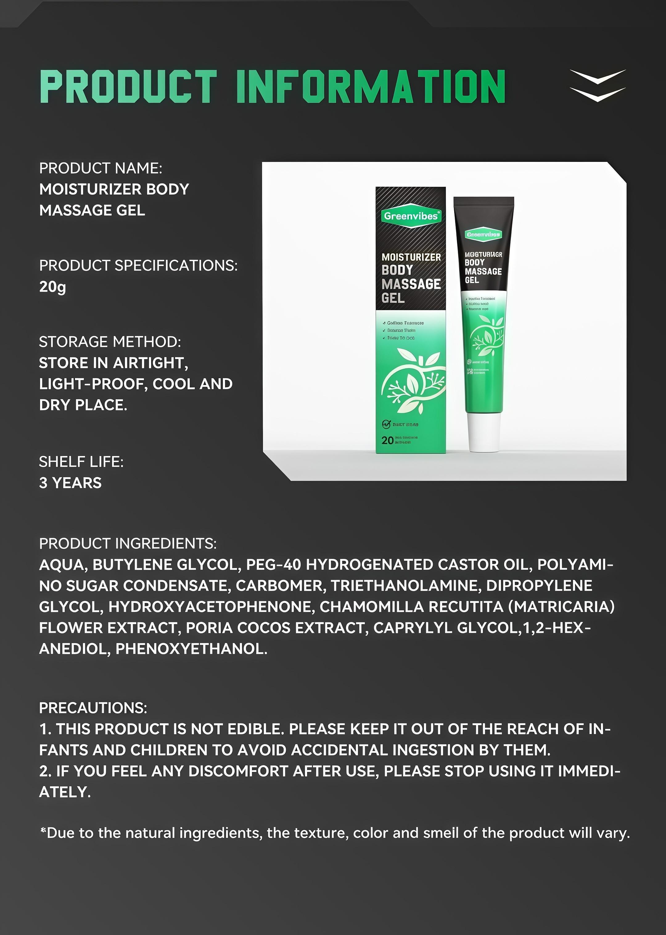 Greenvibes 1 Men's Care Gel , 1/2/3/5PCS featuring herbal extracts for soothing and nourishing, is gentle and non-irritating. #Massage for men to relax and moisturize