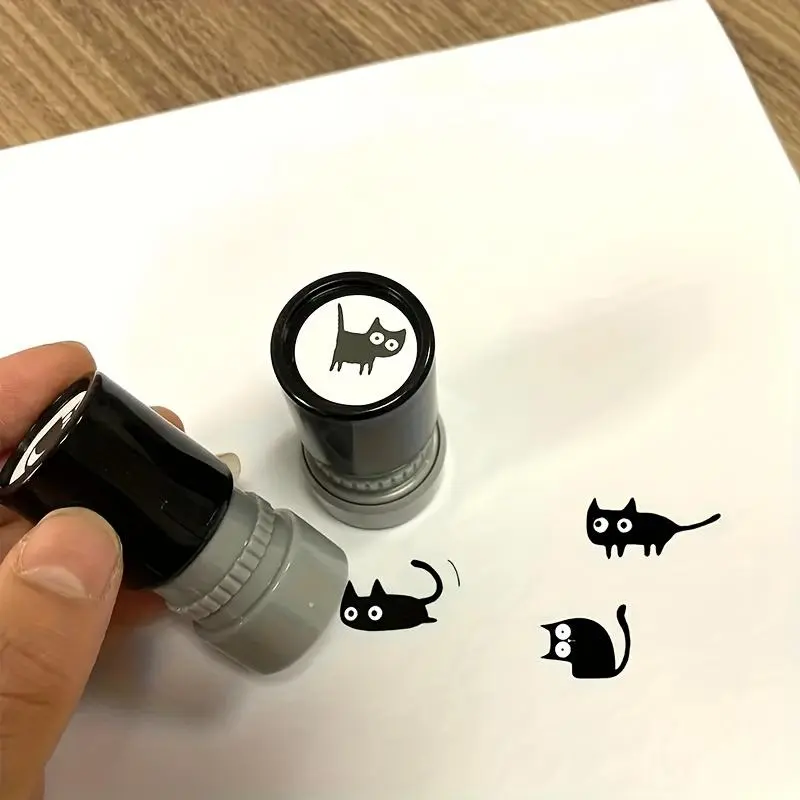 Cute Cartoon Cat Stamp, Animal Design Postage Stamps, Unique Gift Idea for Kids & Adults, Scrapbooking DIY Crafts Supplies