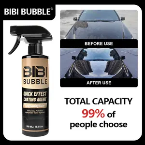 BIBI-BUBBLE Coating Top Coat for Cars Fortify Quick Car Wax Polish Spray Waterless Wash & Wax Hydrophobic Polish & Polymer Paint Sealant Detail Protection