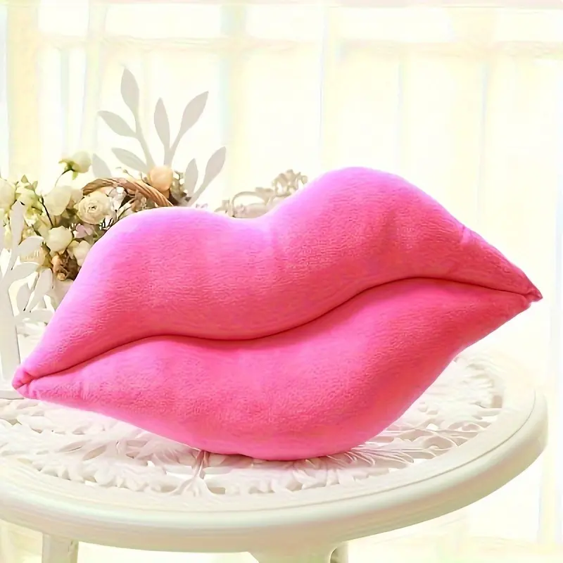 Valentine's Day Cute Creative Lip Pillow Decoration, Women Bedroom Decor, Sofa Decor, Party Gift, Mother's Day Gift, Halloween Decor, Home Decorative Cushion