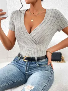 Women's Square Neck Milkmaid Top, Spring & Fall Y2K A-Line Long Sleeve Belted Waist T-Shirt, Casual Fashion Women Clothing