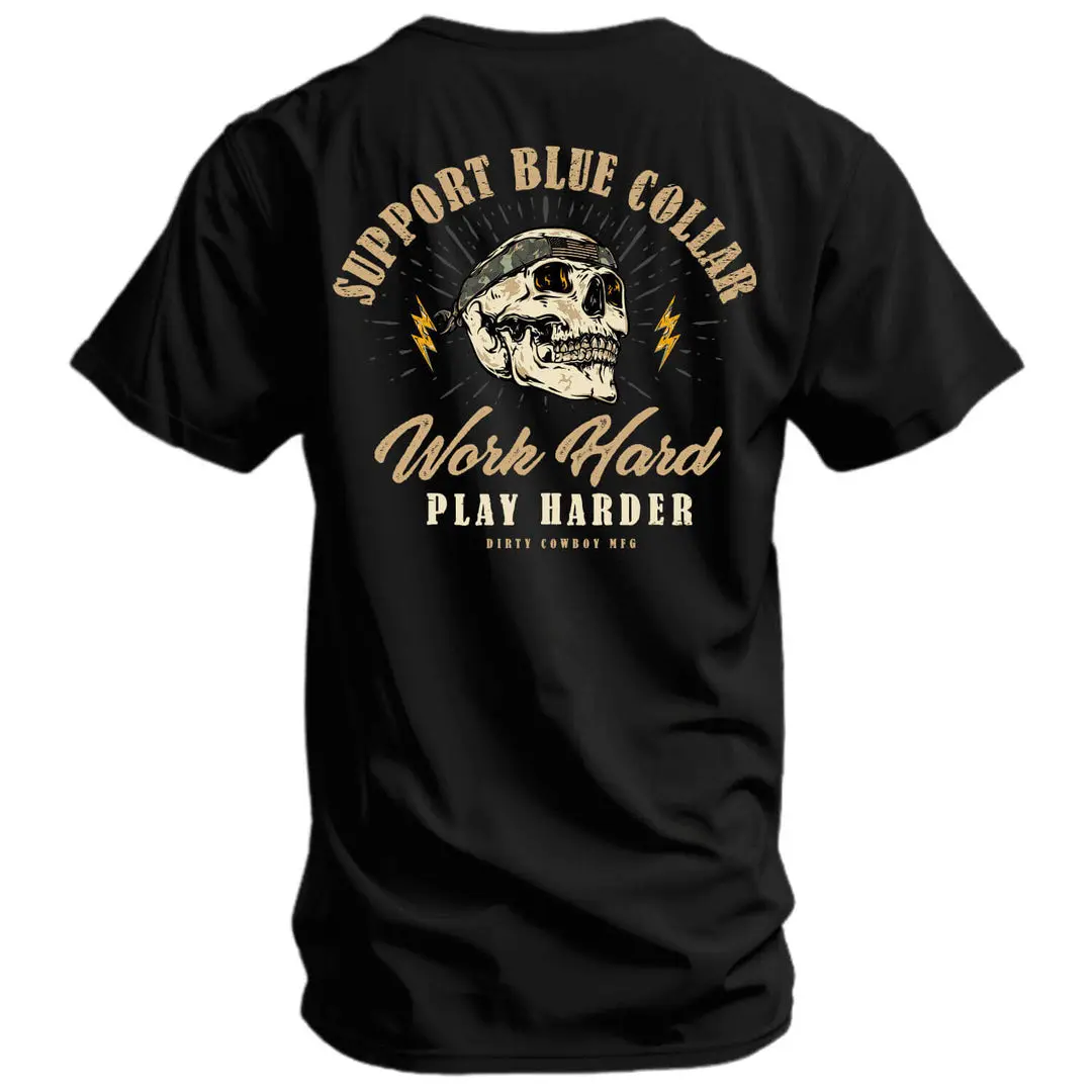 Work Hard Play Harder Men's T-Shirt - TikTok Shop