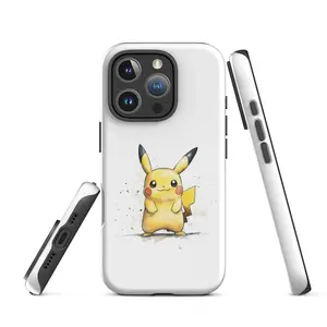 Tough Case for iPhone, pokemon case, pokemon gift, pikachu gift, iPhone 16, iphone 15, iphone 15 pro, gift for her, gift for him