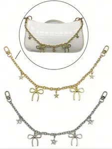Minimalist Bowknot Star Bag Charm, Luxurious Chic Chain Extension with Five-Point Star, Stylish Accessory for Trendy Handbags