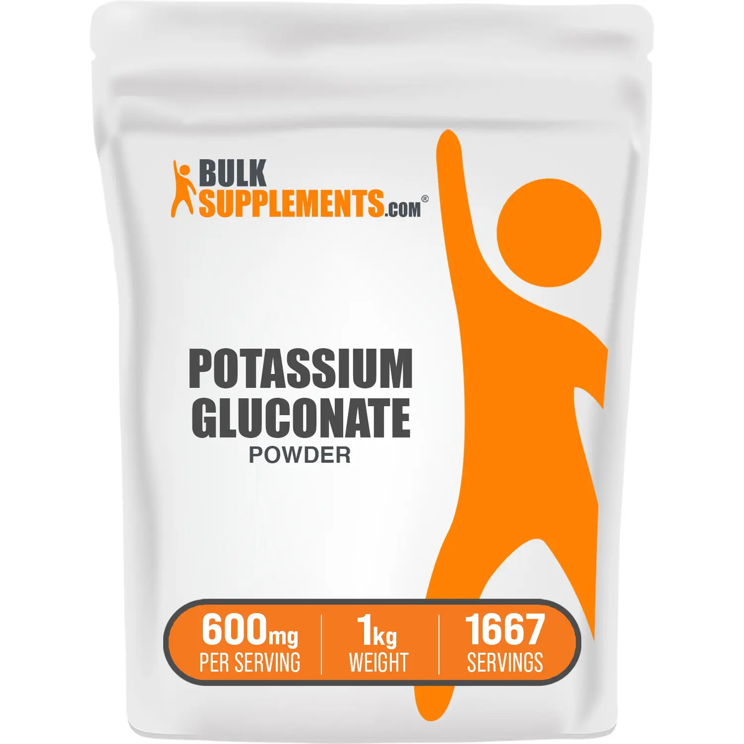 BulkSupplements - Potassium Gluconate Powder - Bone Health - Energy Boost -1kg - 600mg per Serving BulkSupplements - Potassium Gluconate Powder - Bone Health - Energy Boost -1kg - 600mg per Serving