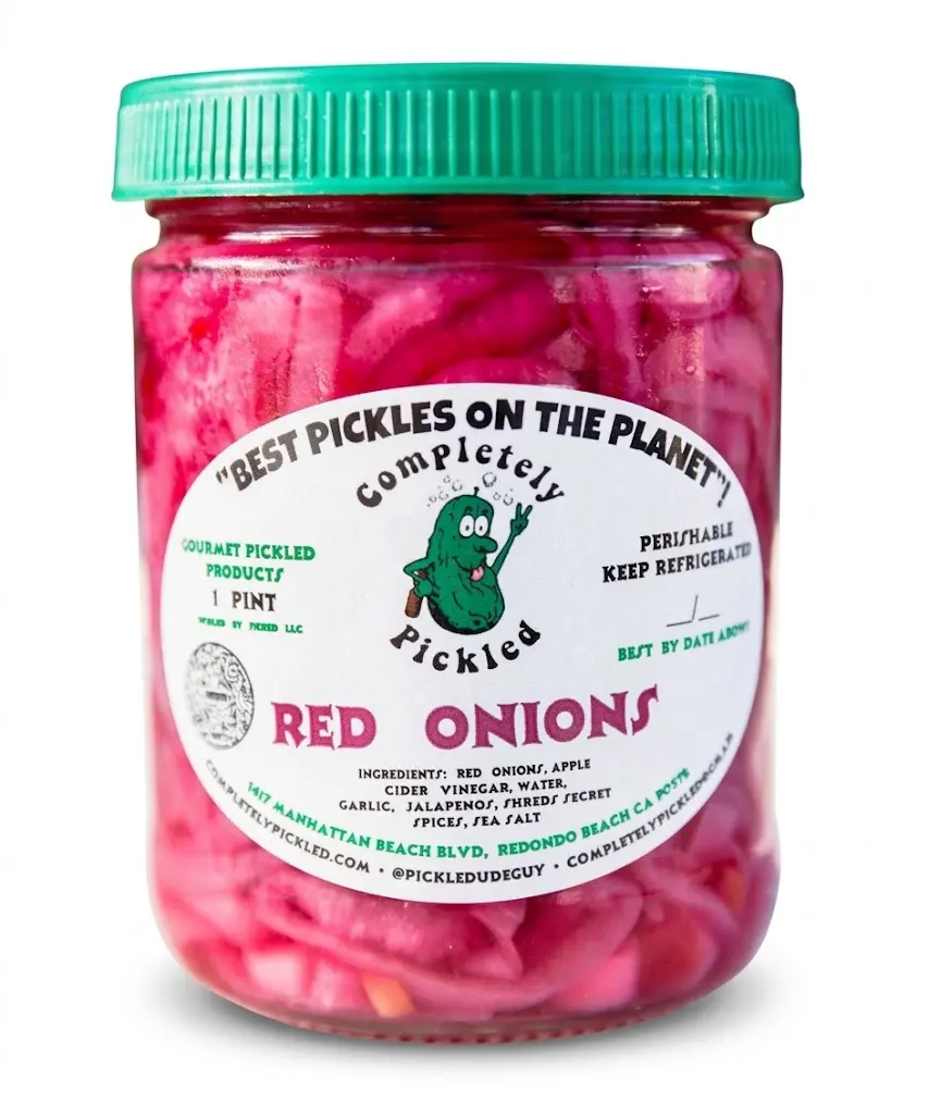 Completely Pickled Red Onions – Red Onion, Garlic Pickled with Apple Cider Vinegar, Salt, Jalapeño & Secret Spices – Snack & Meal Side Food Jar