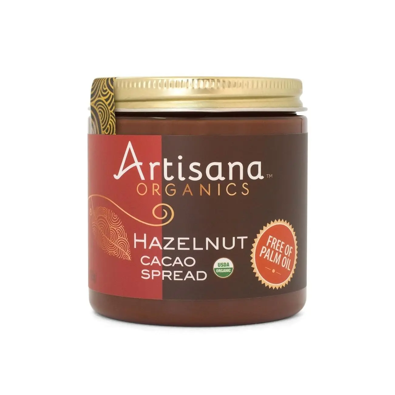 Artisana Organics Hazelnut Cacao Spread, 9.5 oz | USDA Organic, No Palm Oil, Sweetened with Coconut Sugar