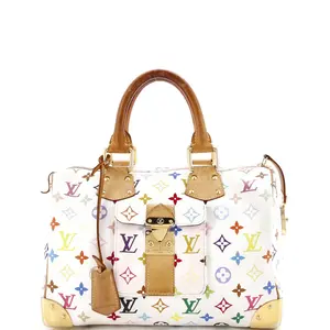 Pre-owned Louis Vuitton Canvas Coated Top Handle Bags Speedy Handbag Monogram Multicolor 30 by Rebag