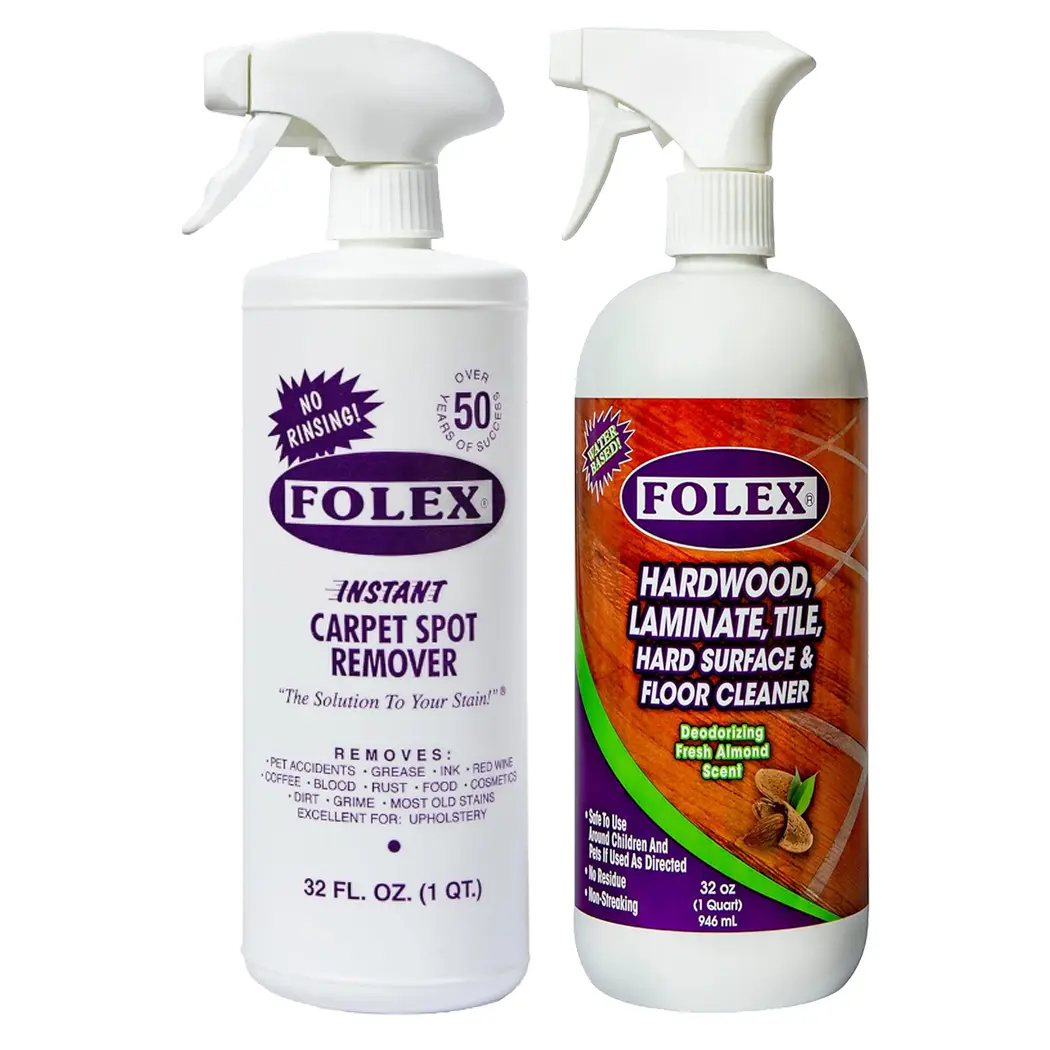 Folex Instant Carpet Spot Remover Carpet Cleaner and Hardwood, Laminate, Tile & Floor Cleaner Bundle
