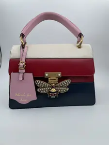 Pre-owned LEATHER Shoulder Bags GUCCI CUTE BEE PINK HANDLE SHOULDER BAG