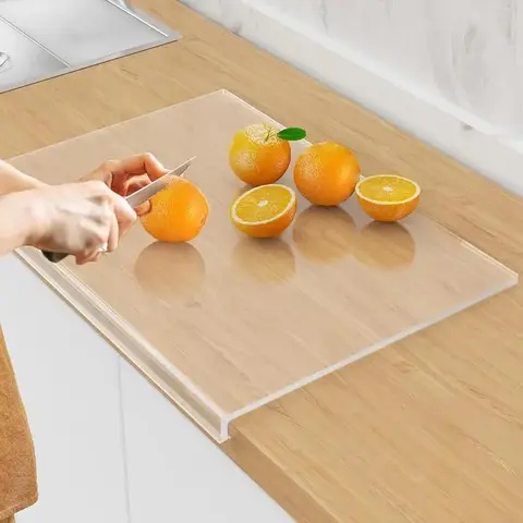 Acrylic Cutting Board, 1 Count Solid Color Square Acrylic Cutting Board, Countertop Protector, Hand Wash Only, Non-slip Chopping Board, Durable Chopping Board