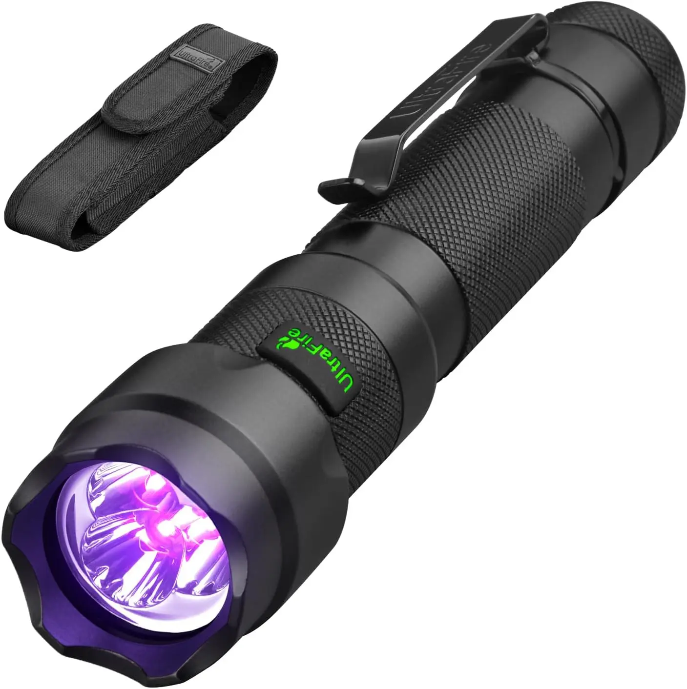 ULTRAFIRE 502UVN PRO 395nm LED UV Rechargeable Flashlight - 15W High Power Black Light, Compact Pet Urine Detector, Resin Curing Tool, Cells & Batteries Packed Separately, Urine Detect.