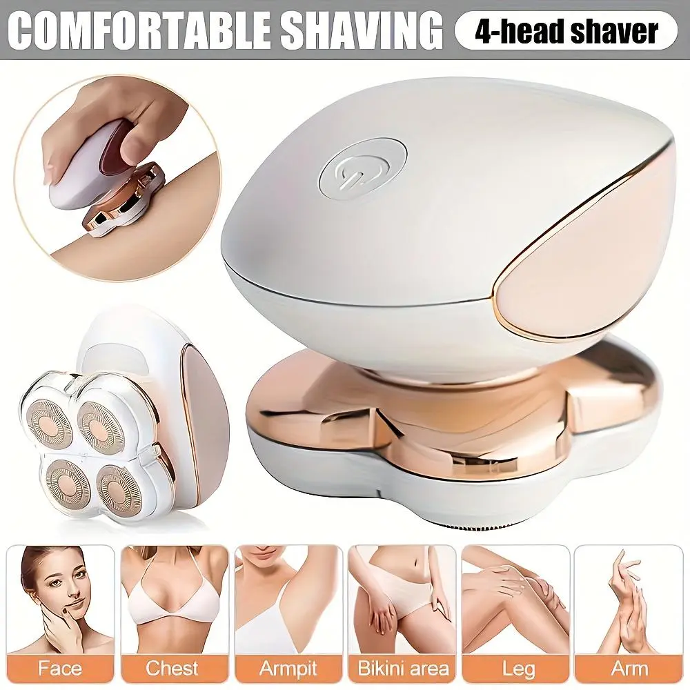 4-in-1 Electric Razors for Women Legs,Electric Shaver for Women Legs,Painless Bikini Underarm Arm Hair Razors Cordless Hair Removal Device for Woman,Smooth skin shaver,Painless hair removal for women