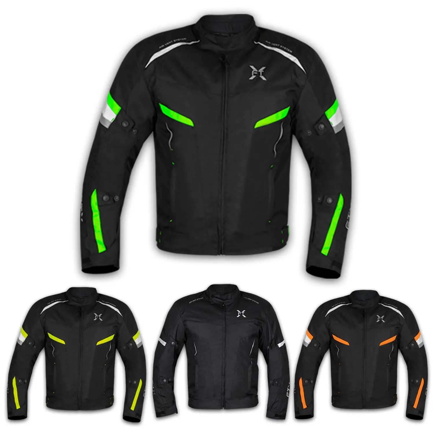 FTX Motorcycle Jacket for Men Full Body Protective Gear with Armor Cordura Textile Fabric Riding Jacket