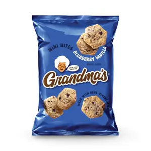 Grandma's Blueberry Vanilla Mini Biscuit Snacks, 1 Oz Sweet Ready-to-Eat Snacks per Bag, 20-Pack
