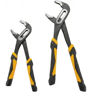 Groove Joint Pliers Set ,Adjustable Water Pump Pliers 10" & 8",Channel Lock Plier Set V-Jaw,CR-V Steel Non-Slip 7 Positions Pliers Wrench for Plumbing,Automotive,Home Repair,Gripping,Nuts & Bolts