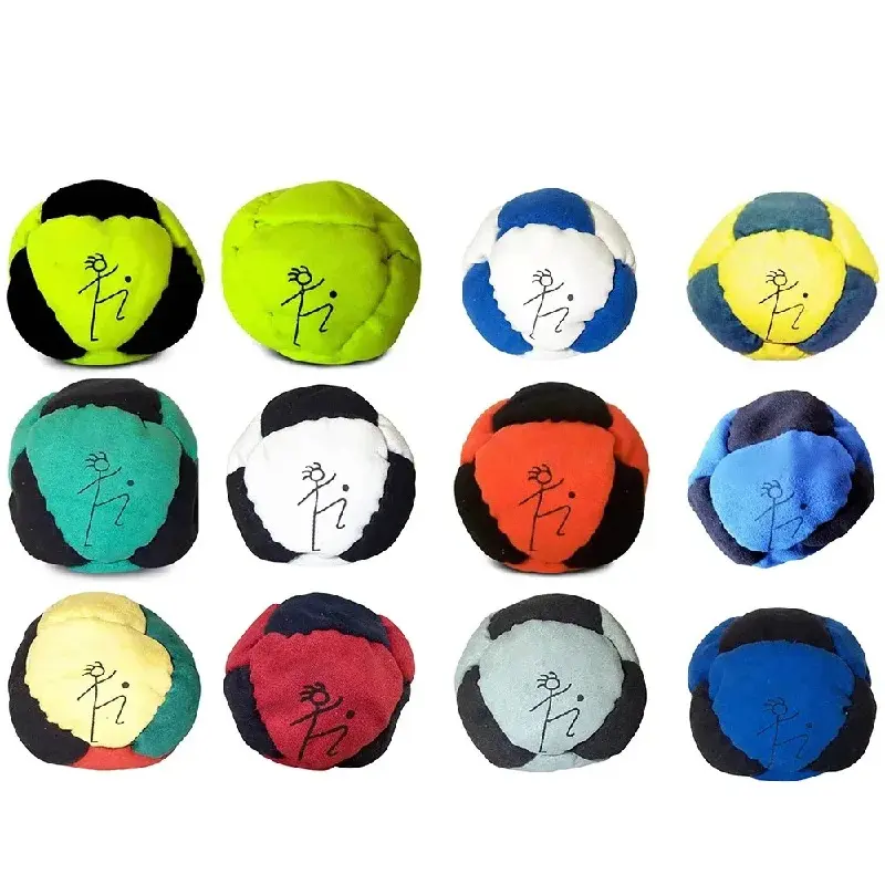 Hand-Made World Foot Bag,DirtBag Hacky Sack Assorted Foot Bag Footbag Sand Filled for Adults, Juggling Balls for Party &Training
