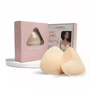 Summer Deal- Double Side Sticky Push Up Bra Inserts - Breathable Cotton Adhesive Bra, No Show Backless Strapless Bras for Soft Women's Outdoor Wear