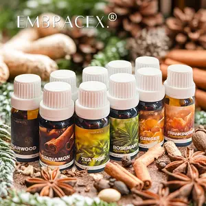 12pcs 10ML Natural Plant Essential Oils Set, Aromatherapy Fragrance Scented Oil for DIY Candles Soap Diffusers Humidifiers Car Air Fresheners Bath Massage Skincare