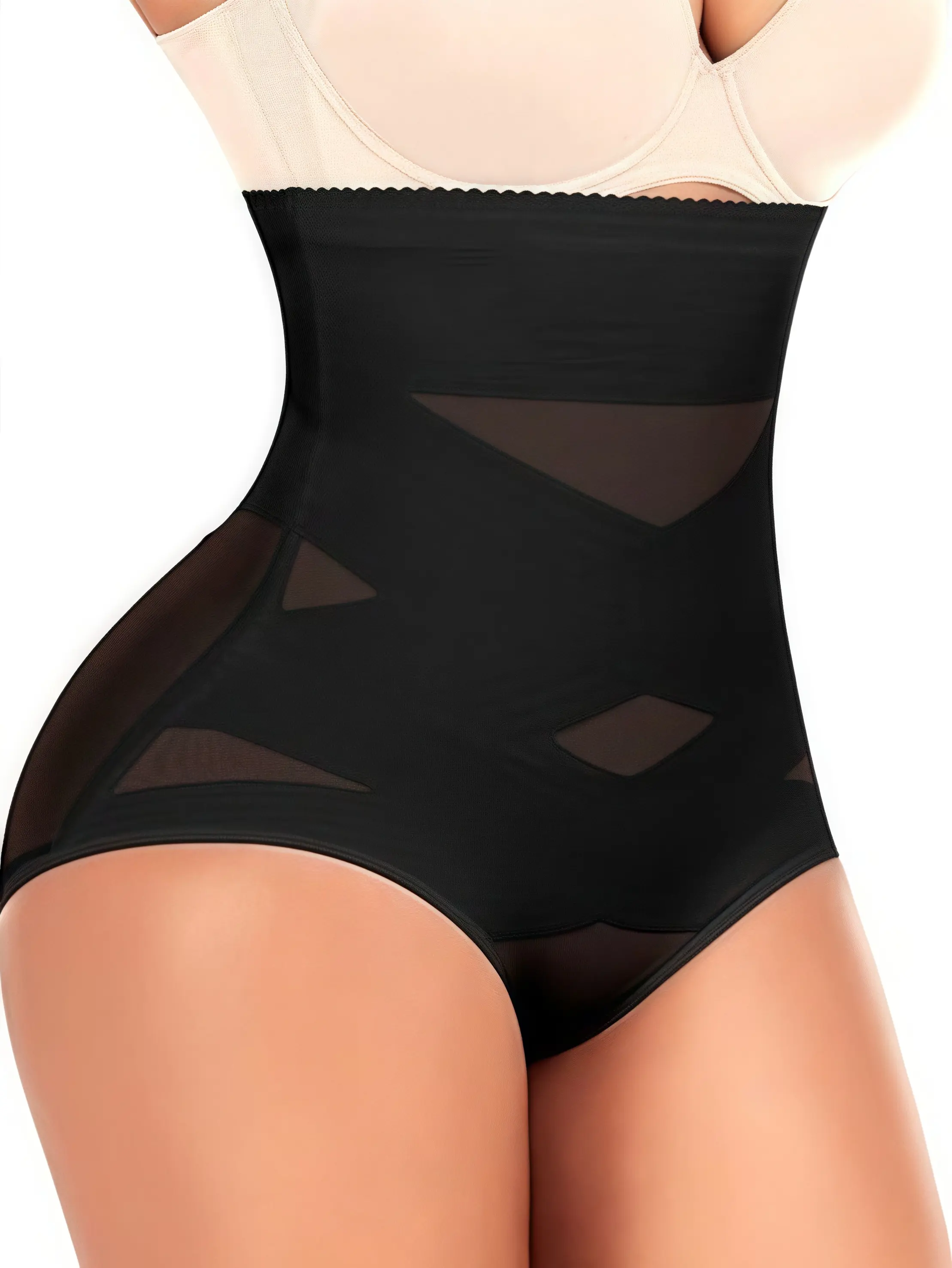 Women's Z High Waist Tummy Control Shapewear - Seamless Compression, Minimalist Basic Style, Enhanced Comfort, Sleek Fit, Flattens Tummy for Daily Wear, Body Contouring, Lady, Polyester