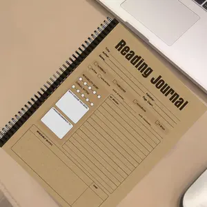 Spiral Reading Journal Notebook for Book Lovers, Softcover Log Book with Readability Score, Overall Rating, and Guided Prompts & Memorable Quotes Tracker