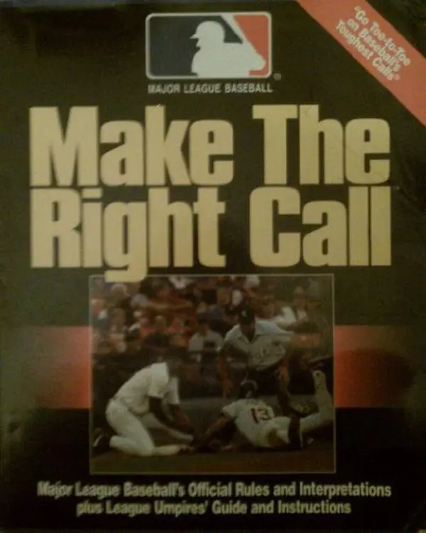 USED Book - Make the Right Call/Major League Baseball's Official Rules and Interpretations Plus League Umpires' Guide and Instructions by Baseball Office for Umpire Development S (Paperback) - english