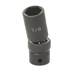 212 MAIN Grey Pneumatic 2021UMD Impact Socket, 0.5 in. Drive x 21 mm Deep Universal, Impact Sockets
