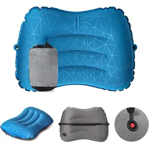 Camping Pillow - Inflatable Pillow - Travel Pillows for Backpacking & Airplane, Lumbar Support 2.0 Blow Up Pillow, Ultralight Compressible, Comfortable, Ergonomic Pillows