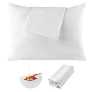 【fathersdaygift】VEVOR Pillow Protectors, 4 Pack Waterproof Pillow Protectors with Hidden Zipper, Breathable Standard Size Pillows Protector, Stain & Dust Sweat Proof, Washable Covers for Increased Pillows Lifespan
