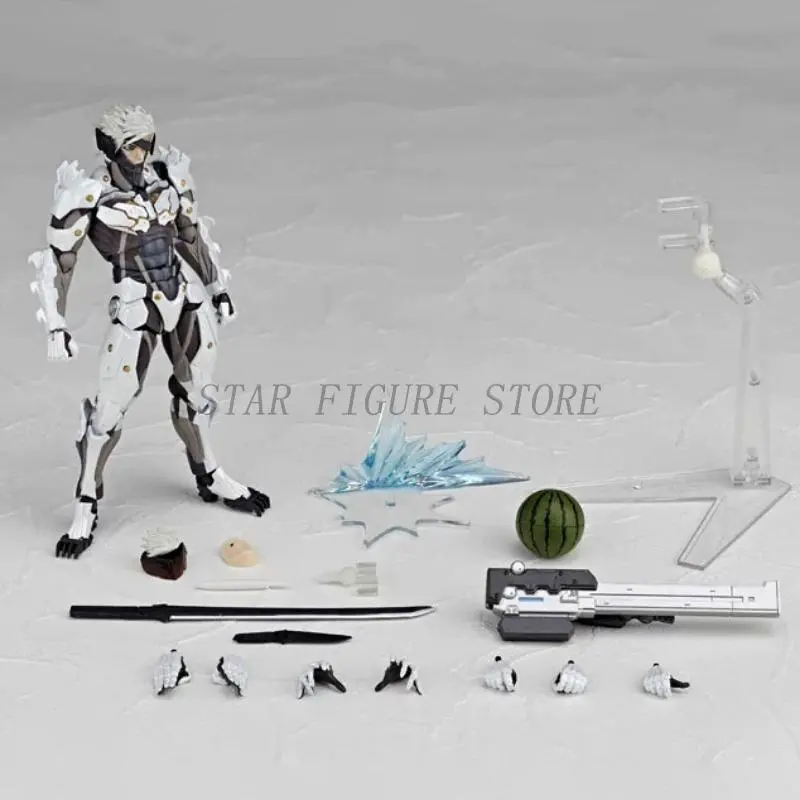 Kaiyodo Metal Gear Solid Raiden Action Figure PVC Movable Collection Revoltech Solid Snake Jack Figurine Model Toy Child's Gifts