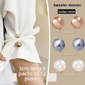 2026 12Pcs Shirt Sleeve Shortening Artifact, Invisible Cuff Fixed Clips, Adjustable Clothes Sleeve Fastener for Women